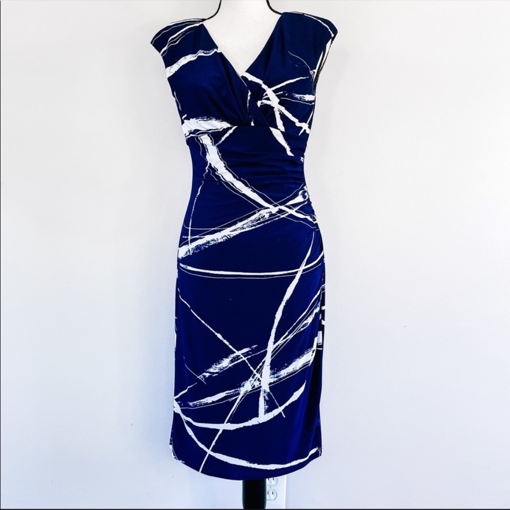American Living • Paintstripe Faux Wrap Dress Sz 6